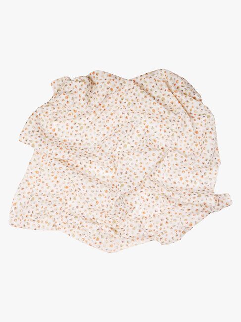 Oh, Poppy! Holly Muslin Filt 2-Pack, Fresh Vanilla/ Forest Green