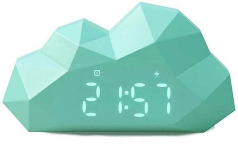 MOB Väckarklocka med Nattlampa Mini Cloudy, Ljusblå