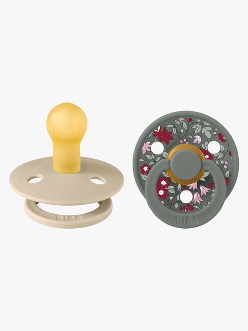 BIBS x Liberty Colour Napp 2-Pack Latex Stl 1 Rund, Chamomile Lawn/Pine Mix