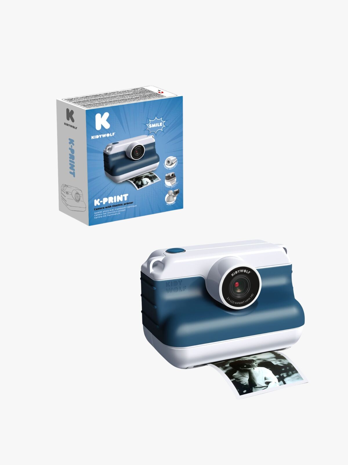 Kidywolf K-PRINT Instantkamera, Blå