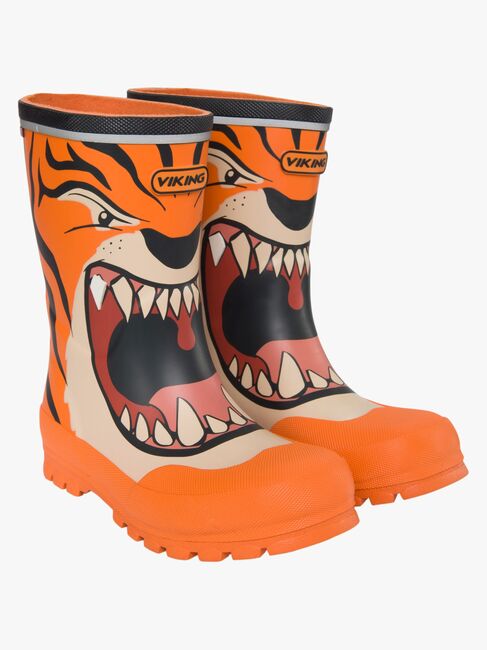 Viking Jolly Print Gummistövlar, Orange