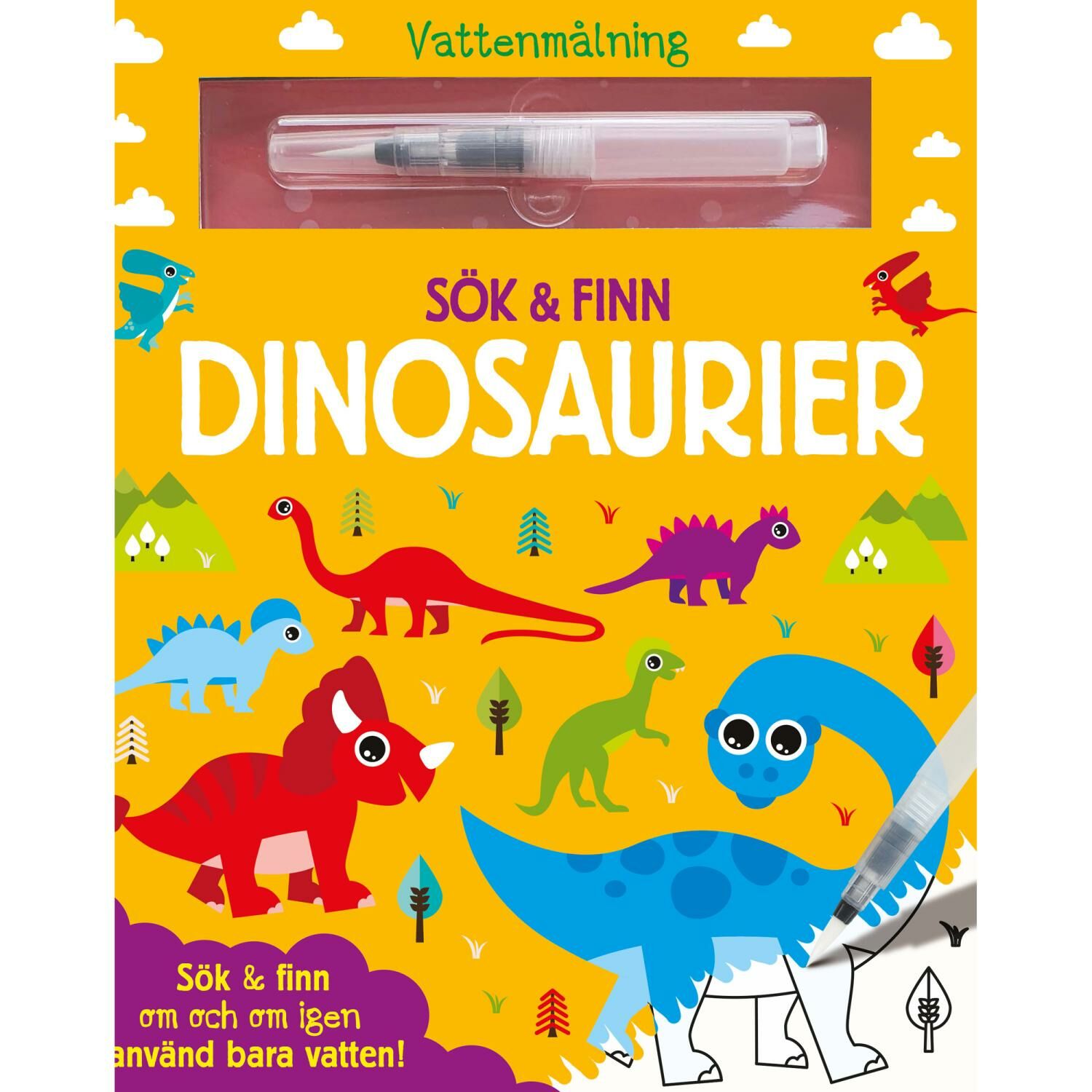 Barthelson Förlag Vattenmålning Sök &  Finn – Dinosaurier