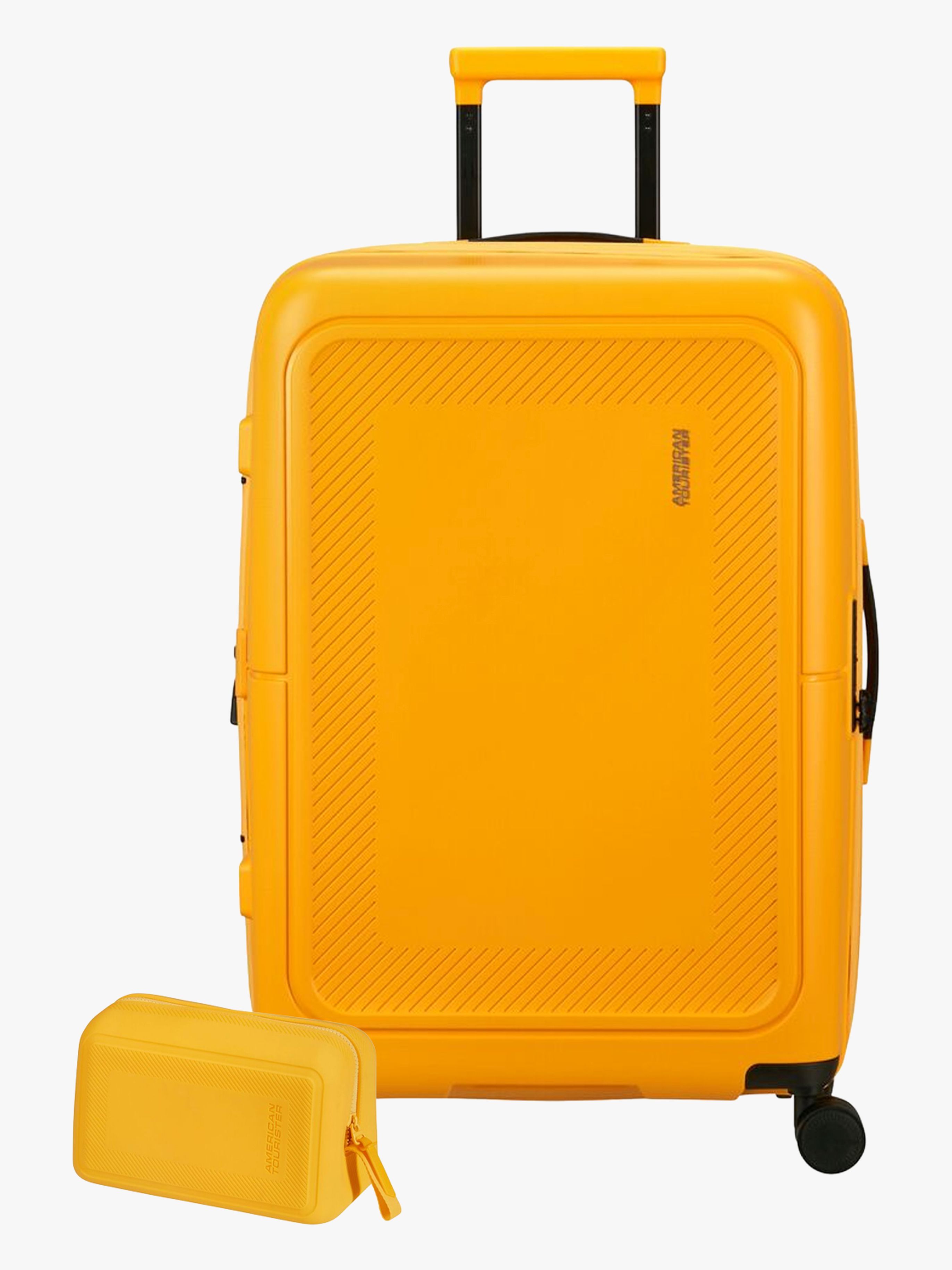 American Tourister Dashpop Resväska 76-84L &  Necessär POP Golden Yellow
