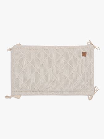 Jollein  Stickat Spjälskydd Rutmönster 180x30, Oatmeal