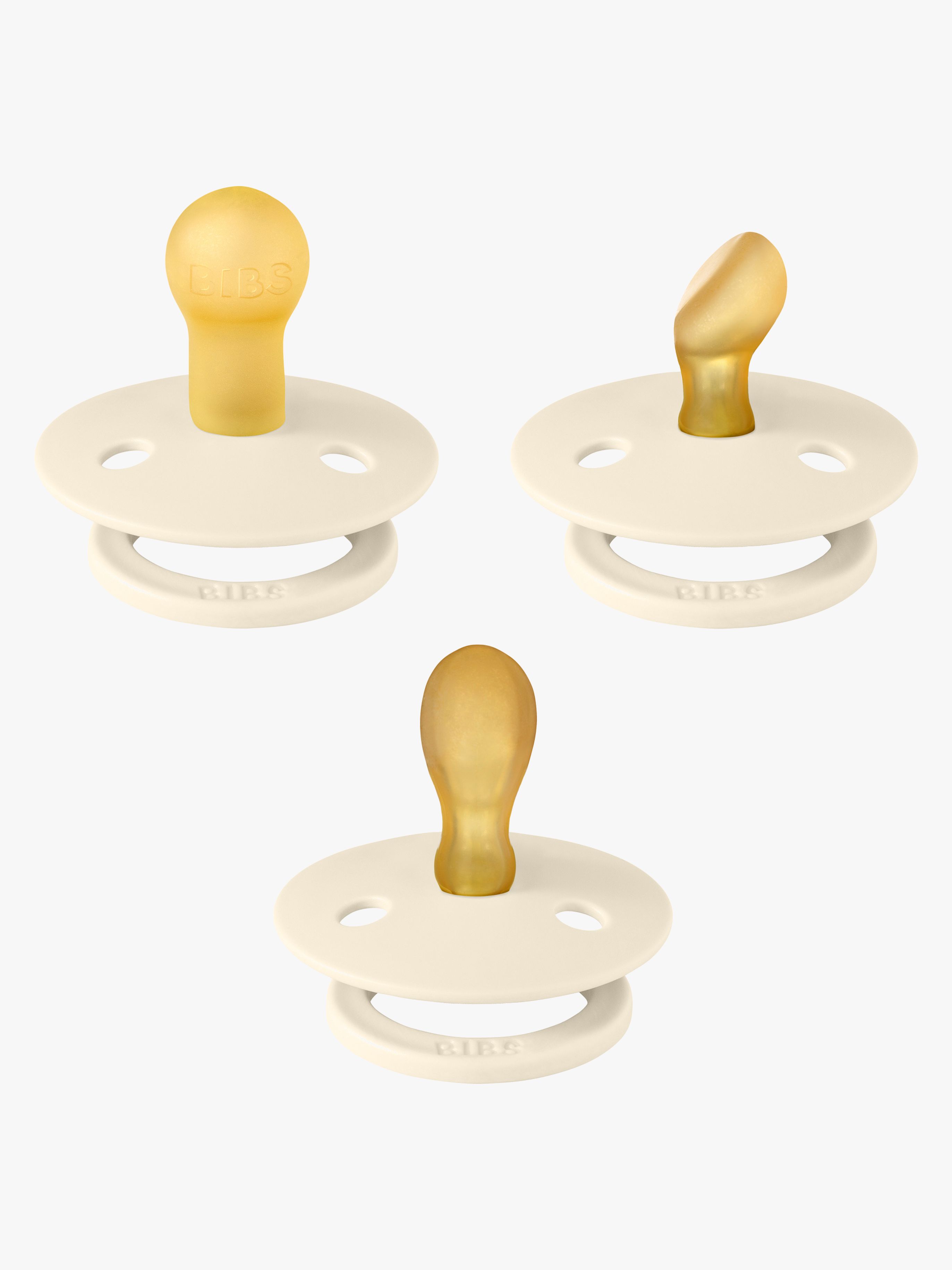 BIBS Try-it Colour Napp 3-pack Latex Stl 1, Ivory