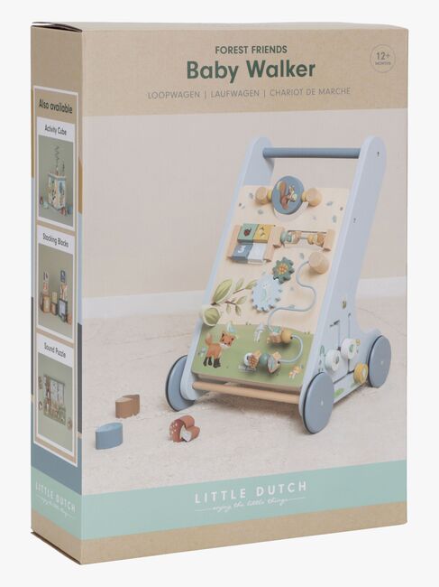 Little Dutch Multiaktivitets Lära-gå-vagn Forest Friends, Blå