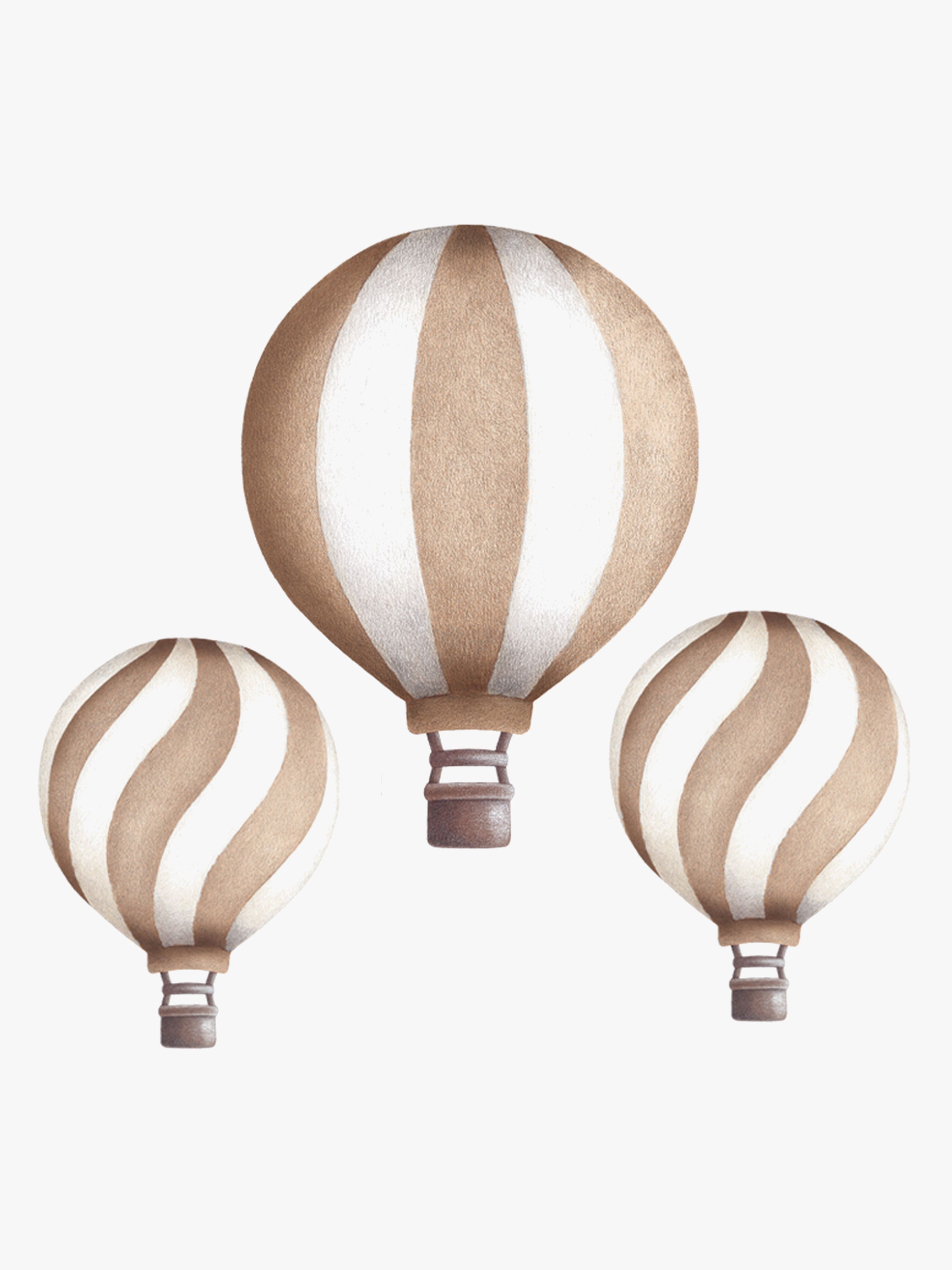 Stickstay Vintage Balloon Set Wallsticker, Brown Soil