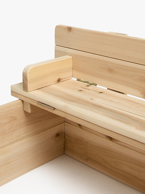Woodlii Sandlåda med Lock & Bänk
