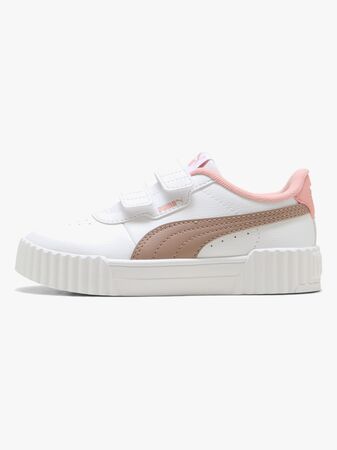 Puma Carina 3.0 V PS Sneakers, White/Sandstone