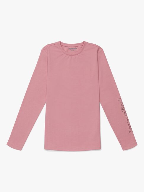 Hyperfied Jersey Logo Long Sleeve Top, Blush