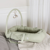 Alice & Fox ALBA Babynest med Handtag, Green Muslin