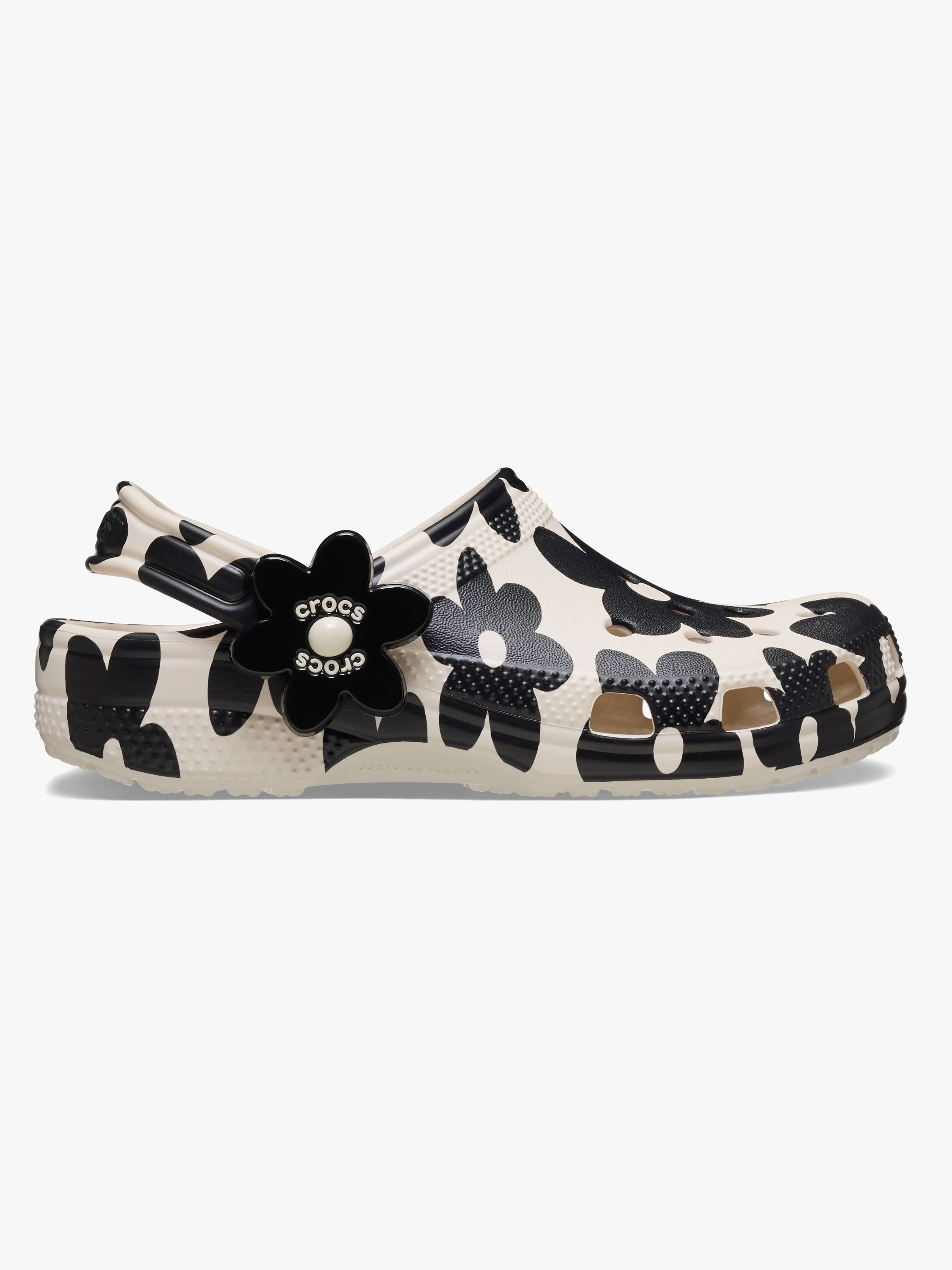 Crocs Classic Pop Petals Tofflor, Summit White/Black, 29-30