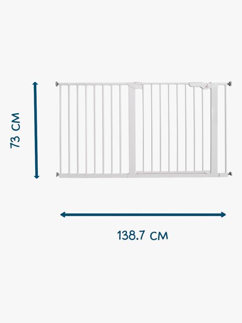 BabyDan Premier Spänngrind + 9 Förlängningar 132,5-138,7, Vit