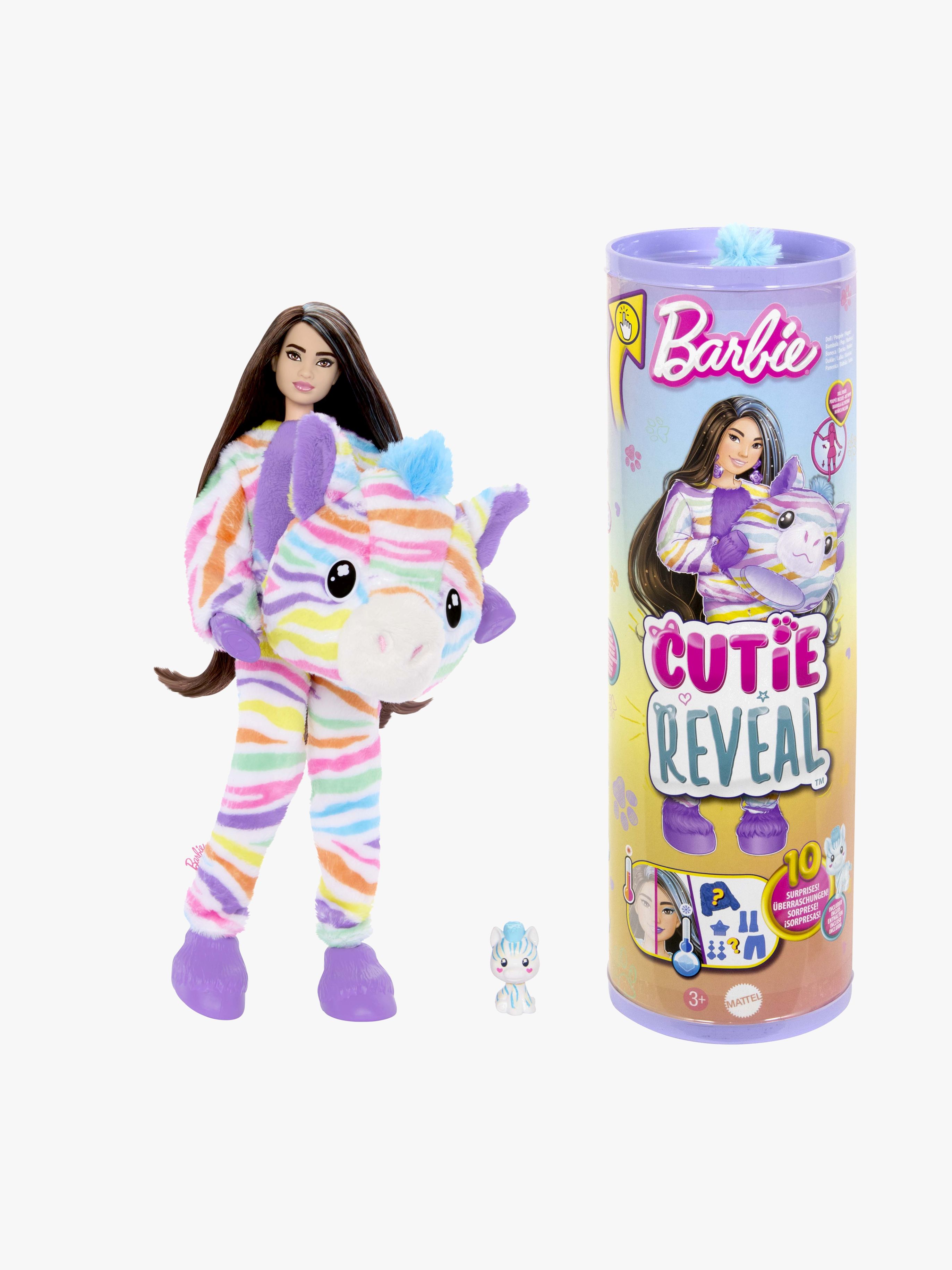 Barbie Cutie Reveal Docka med Regnbågsfärgad Zebra