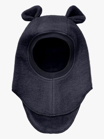 Huttelihut Balaklava Merinoull med Öron, Dark Navy
