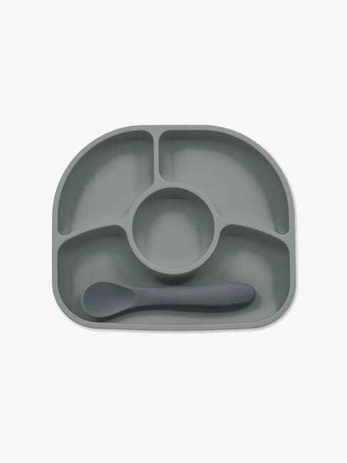bblüv Anti-spill Tallrik & Sked, Grå
