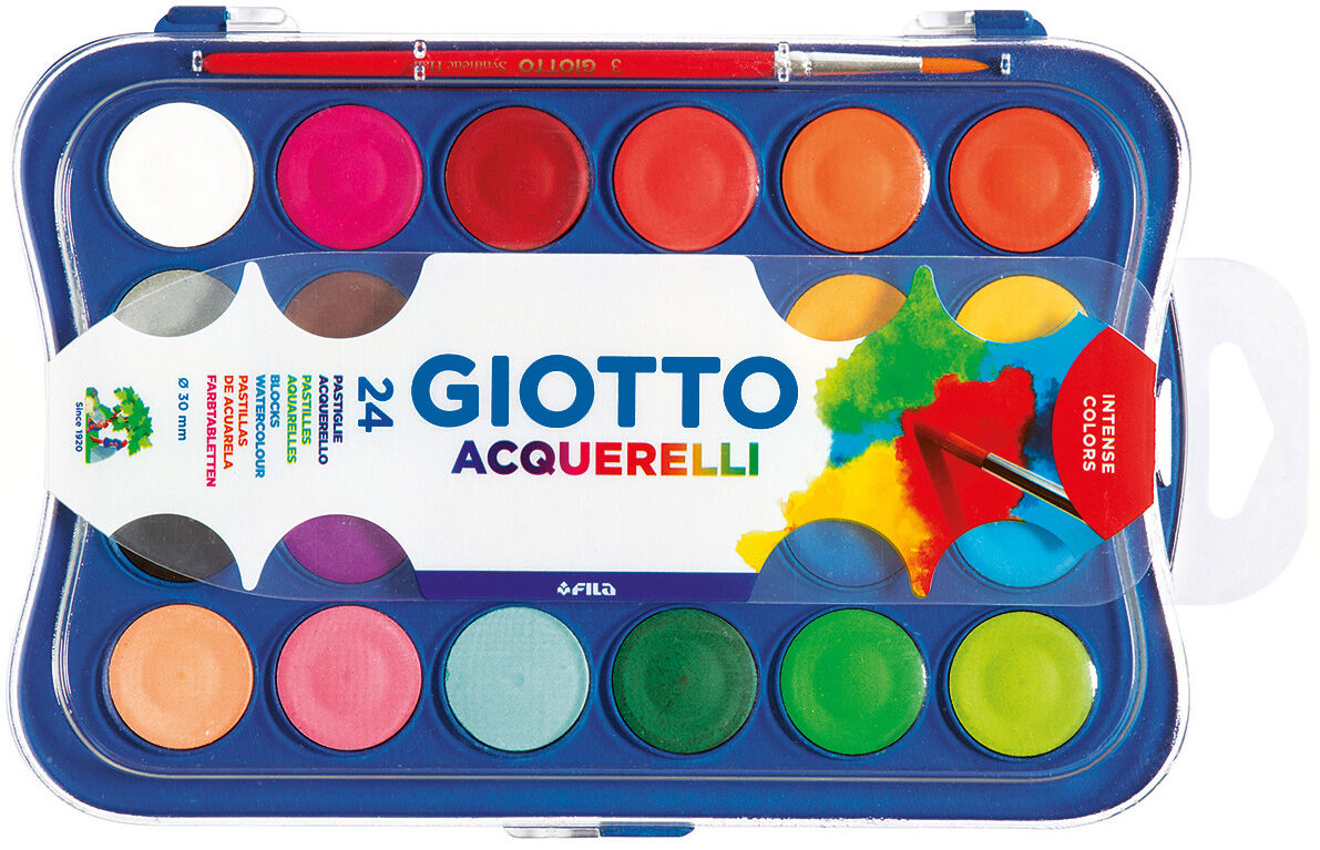 Giotto Aquarelli Vattenfärger 24-pack Flerfärgad