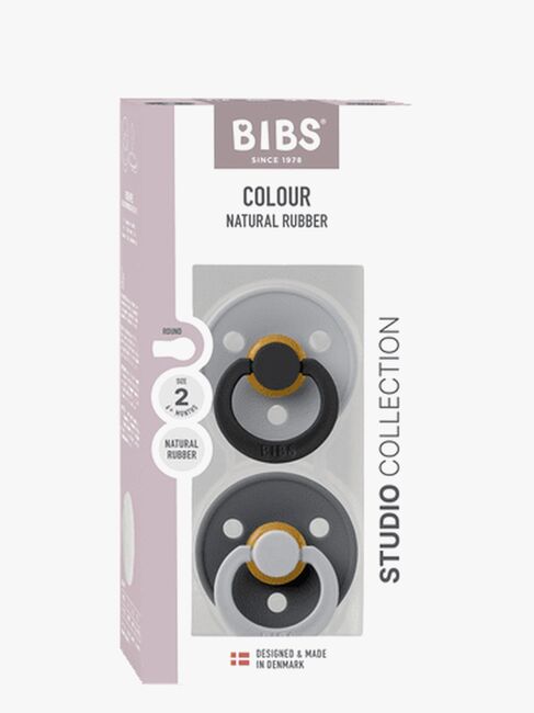 BIBS Studio Colour Fusion Napp 2-Pack Stl 2, Cloud Iron mix