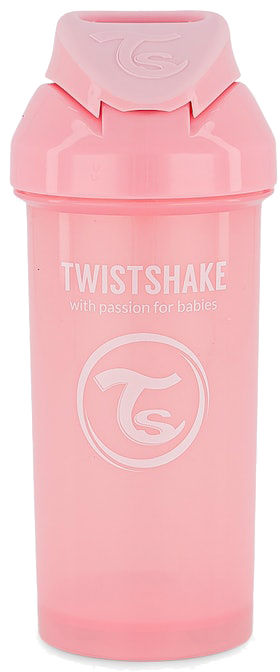 Twistshake Sugrörsmugg 360 ml, Rosa
