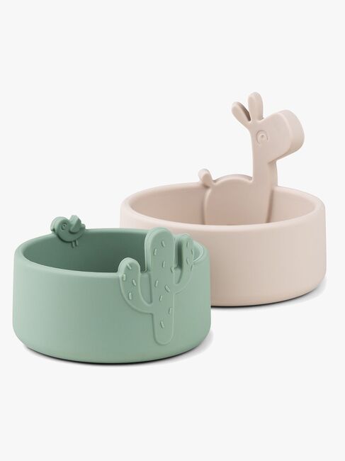 Done By Deer Skålset Lalee 2-Pack, Sand/Grön