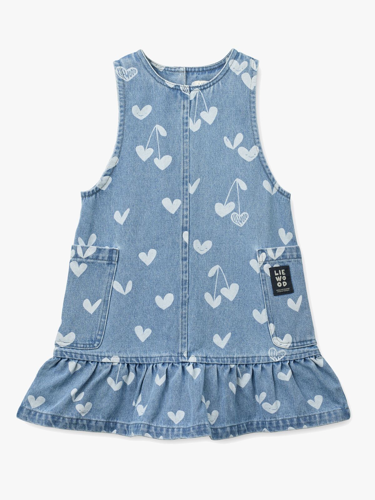 LIEWOOD Angelica Denimklänning, Sweetshearts/Light Blue Denim