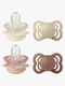BIBS Supreme Napp 4-Pack Silikon Stl 1, Ivory/Vanilla/Blush/Woodchuck