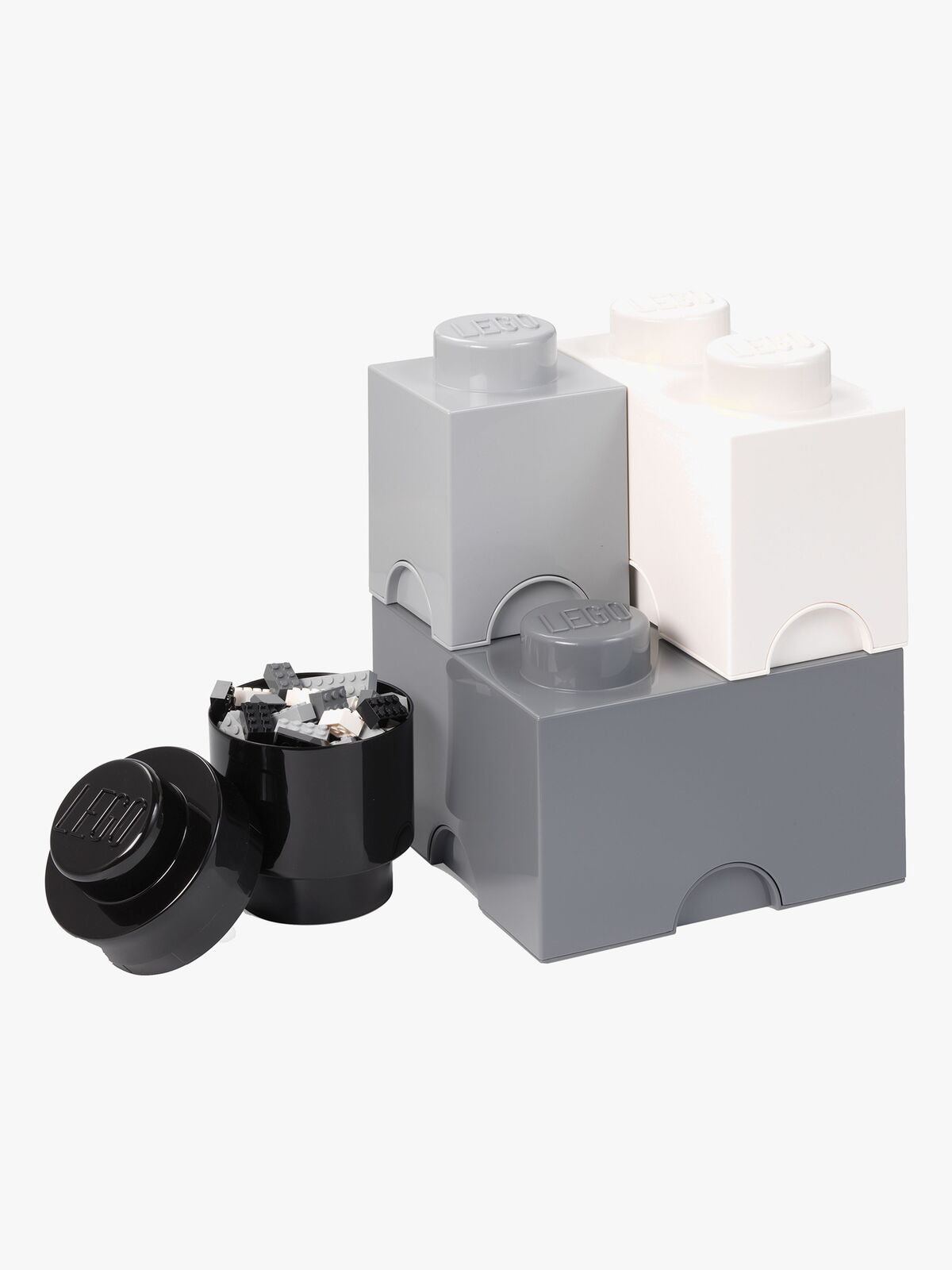 LEGO Förvaring 4, White/Grey/Black