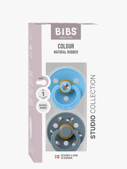 BIBS Studio Colour Bumblebee Napp 2-Pack Latex Stl 1, Breeze