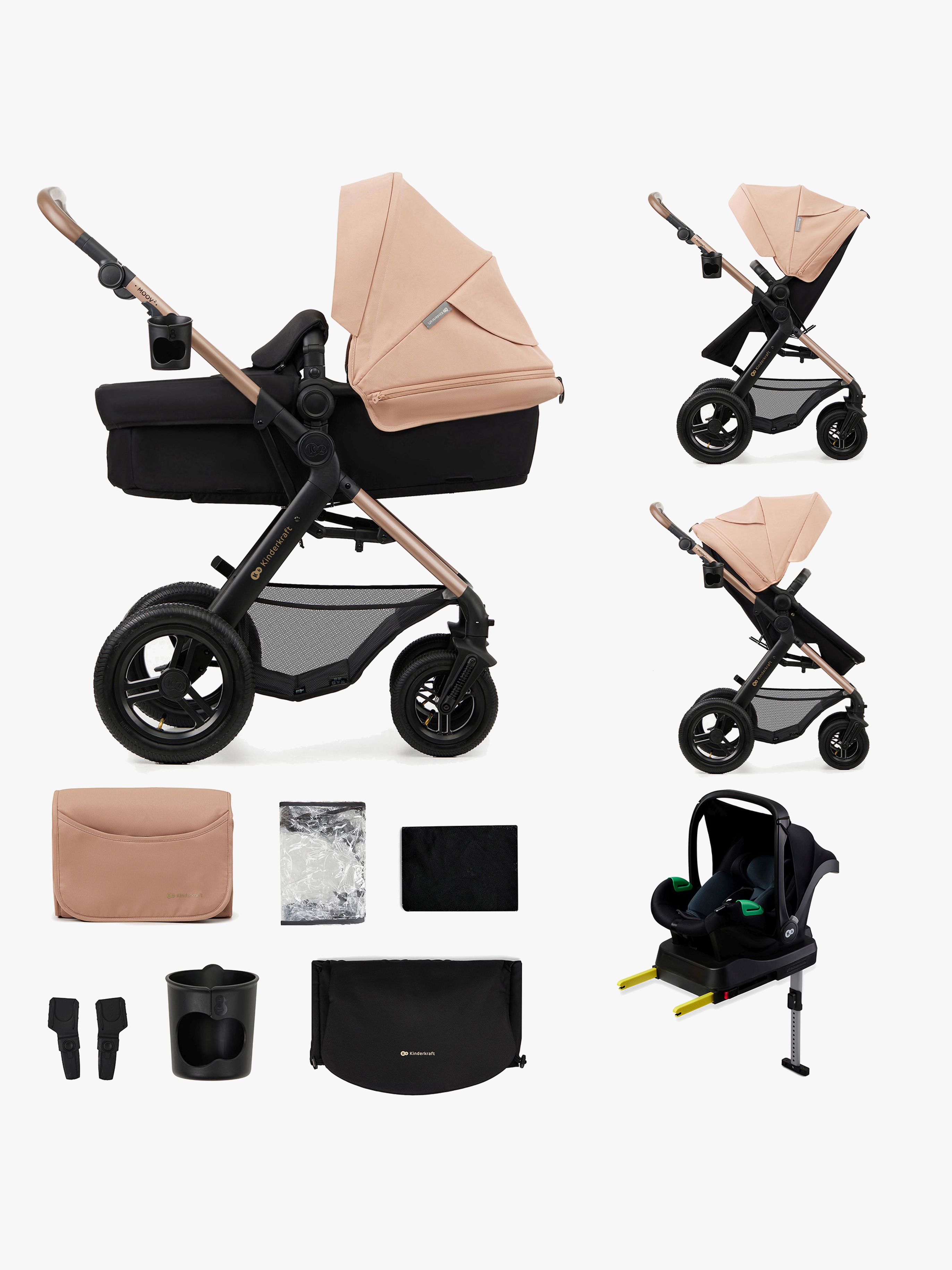Kinderkraft MOOV 2 4-in-1 Air Duovagn – komplett från nyfödd, 22 kg