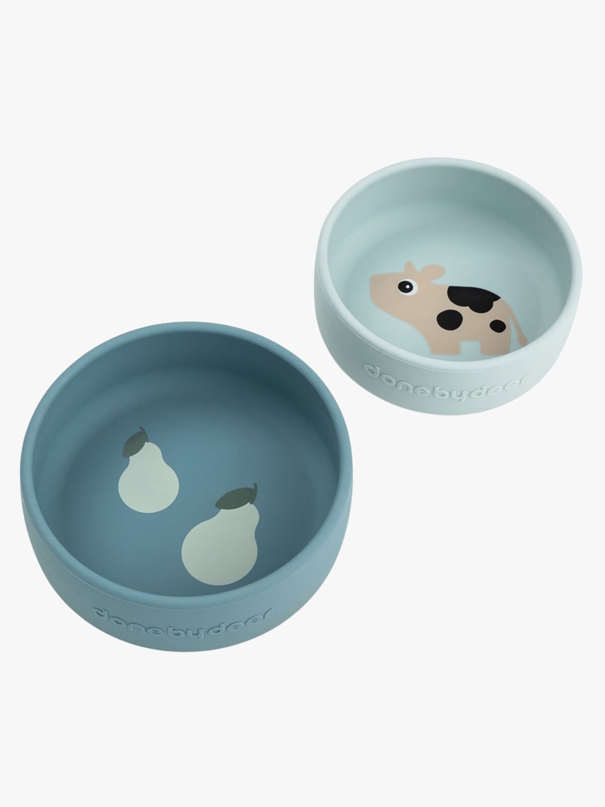 Done By Deer Dotti Silikon Skål 2-Pack, Blue