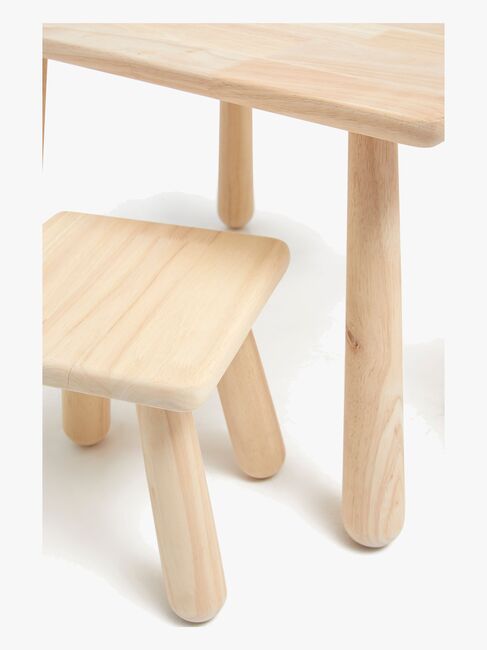 Minitude Nordic Rektangulärt Bord inkl. Fyrkantiga Stolar, Natur