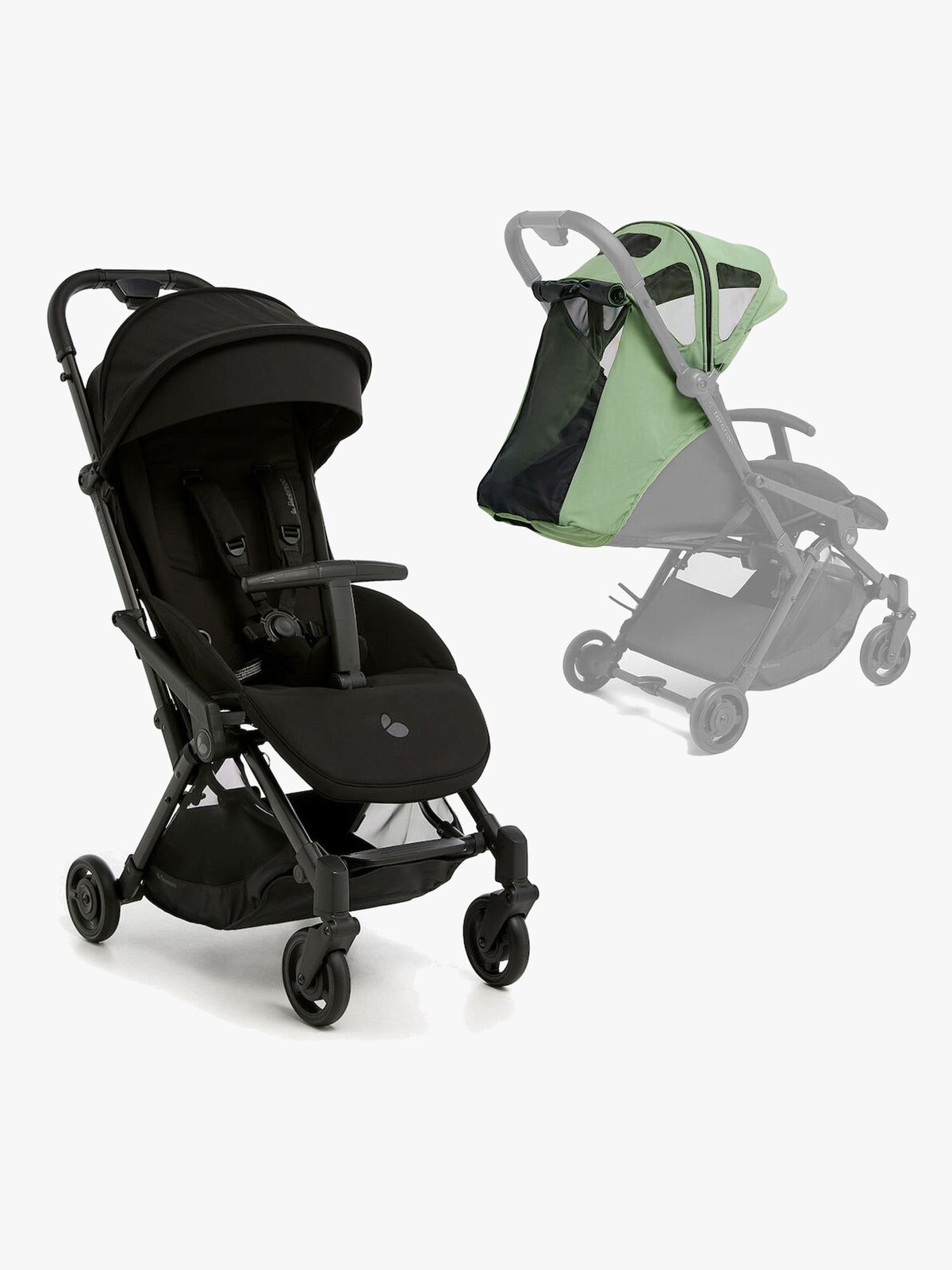 Beemoo Easy Fly Lux 4 Sulky inkl. Breezy Sufflett, Jet Black/Sea Green