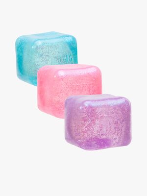 NeeDoh Nice Cube Glitter & Glow Stressboll Blandad