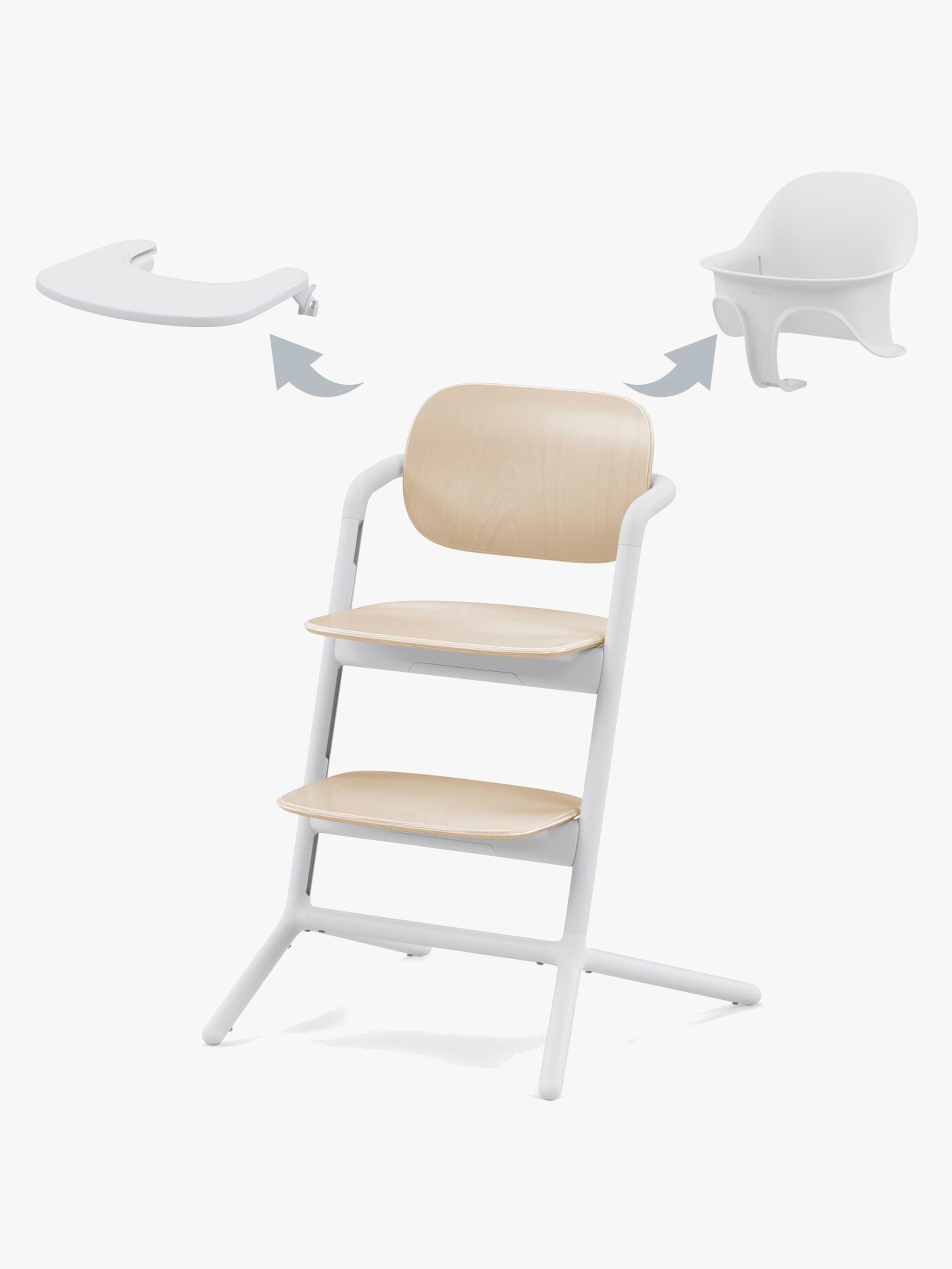 Cybex Lemo 3-in-1 Matstol inkl. Babyset och Bricka, Sand White