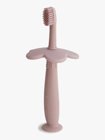 Mushie Flower Lära-tandborste, Blush