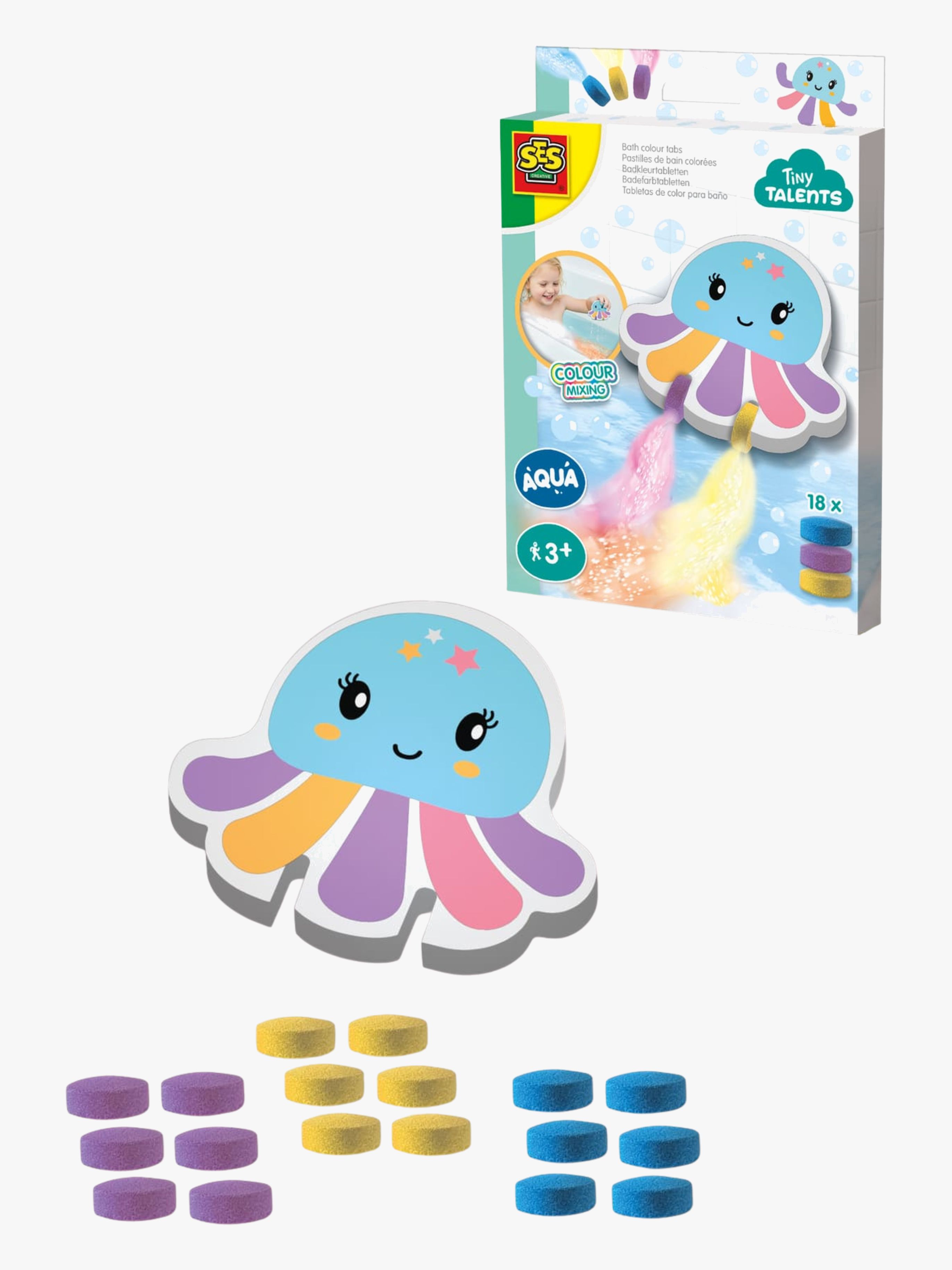 SES Creative Badleksak Bläckfisk med Badfärger