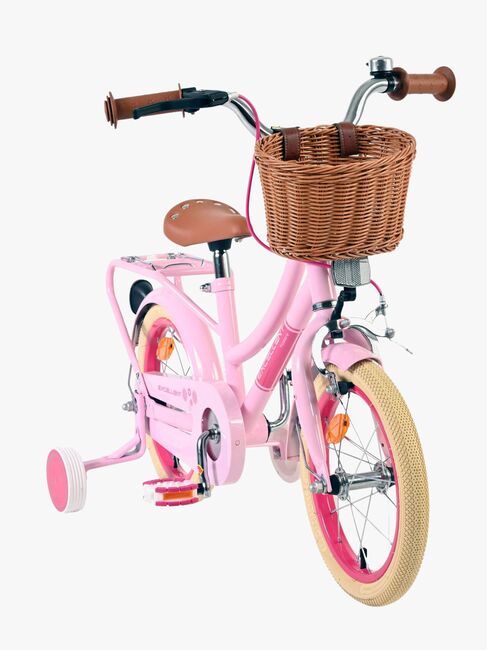 Volare Excellent Cykel med Korg 14 Tum, Rosa