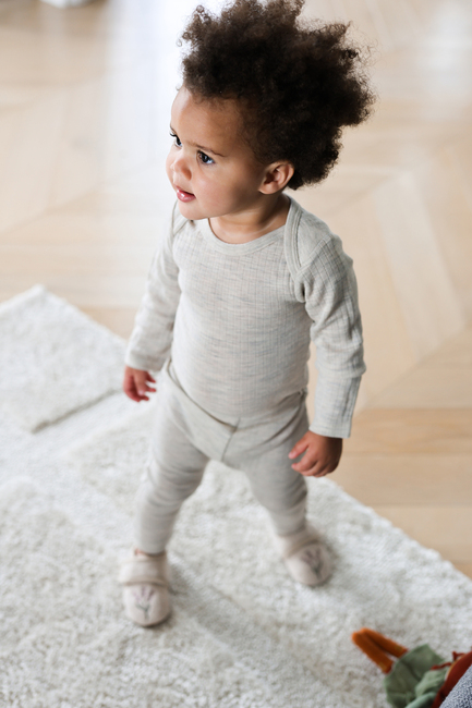 Mikk-Line Inneskor Ull, Off White