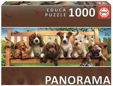 Educa Pussel Dogs in the Quay Panorama 1000 Bitar