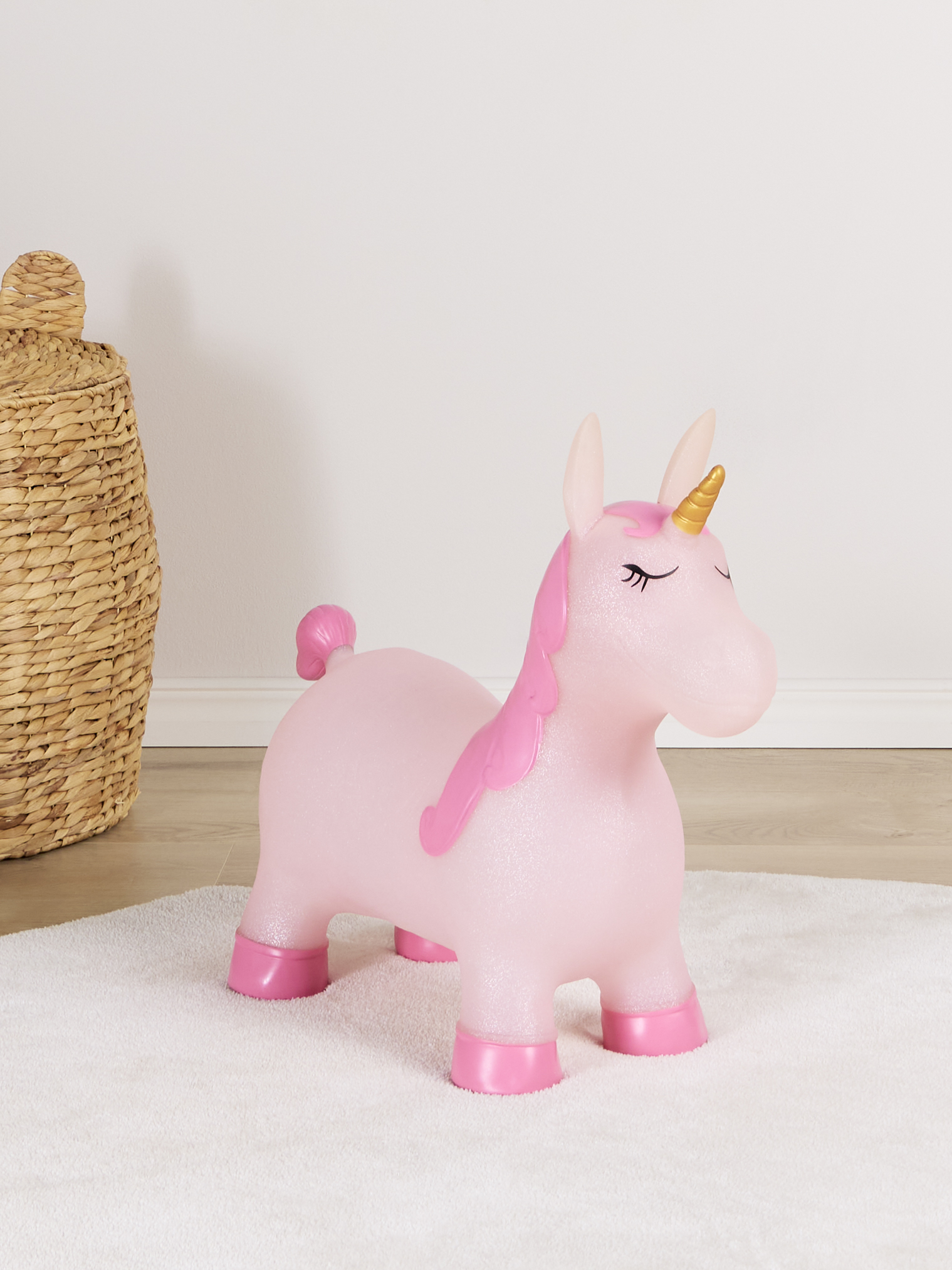 Cloudberry Castle Hoppdjur Glittrig Enhörning, Rosa