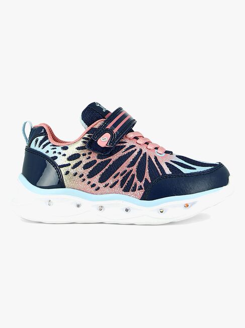 Leaf Malmen Blinkande Sneakers, Navy/Pink