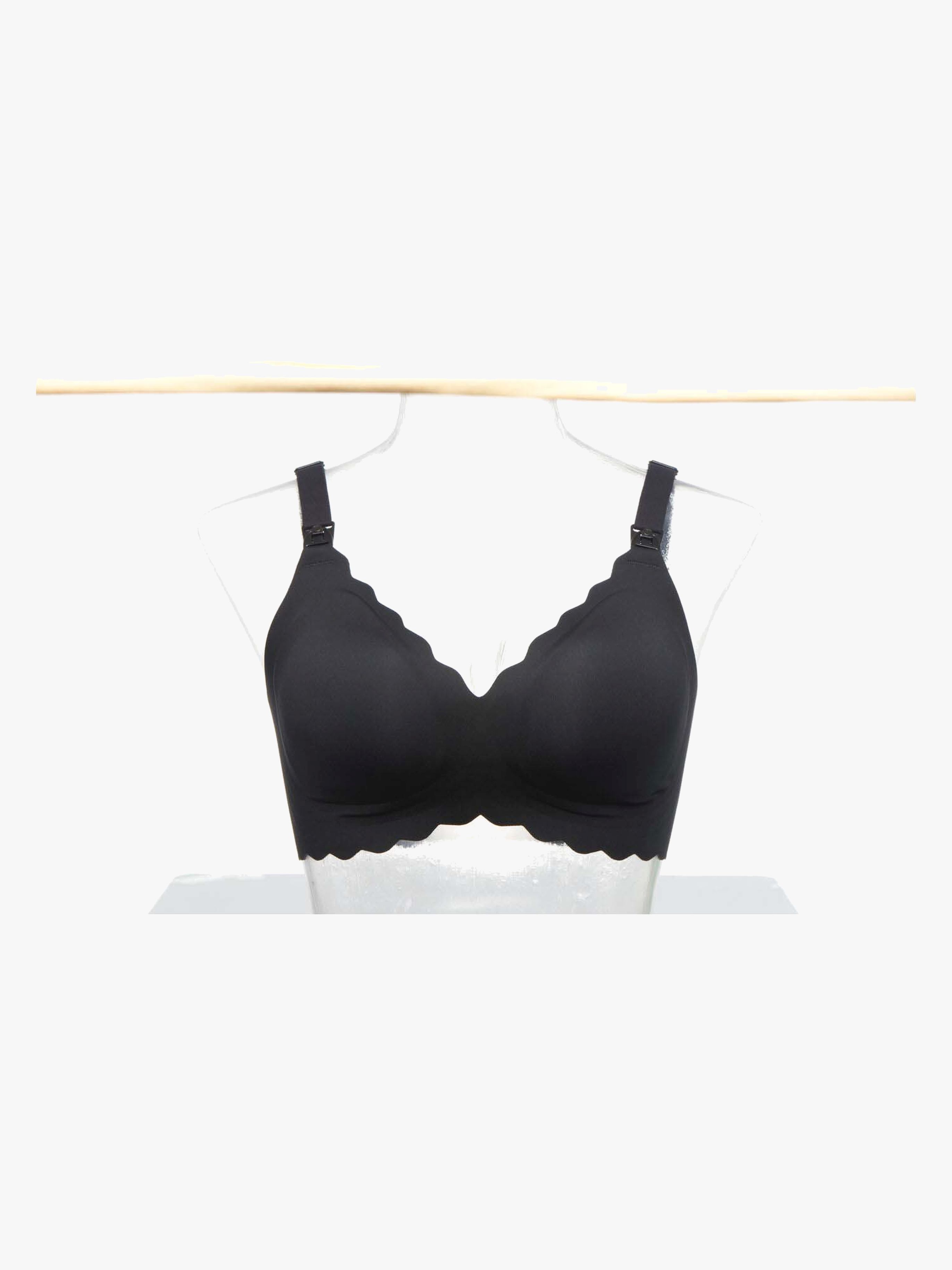Momcozy YN46 Seamless Support Floral Amningsbh, Black, L - Bäst i test