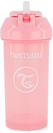 Twistshake Sugrörsmugg 360 ml, Rosa