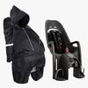 Hamax ZENITH Cykelsits med Adapter Inkl. Regnskydd, Grey/Black