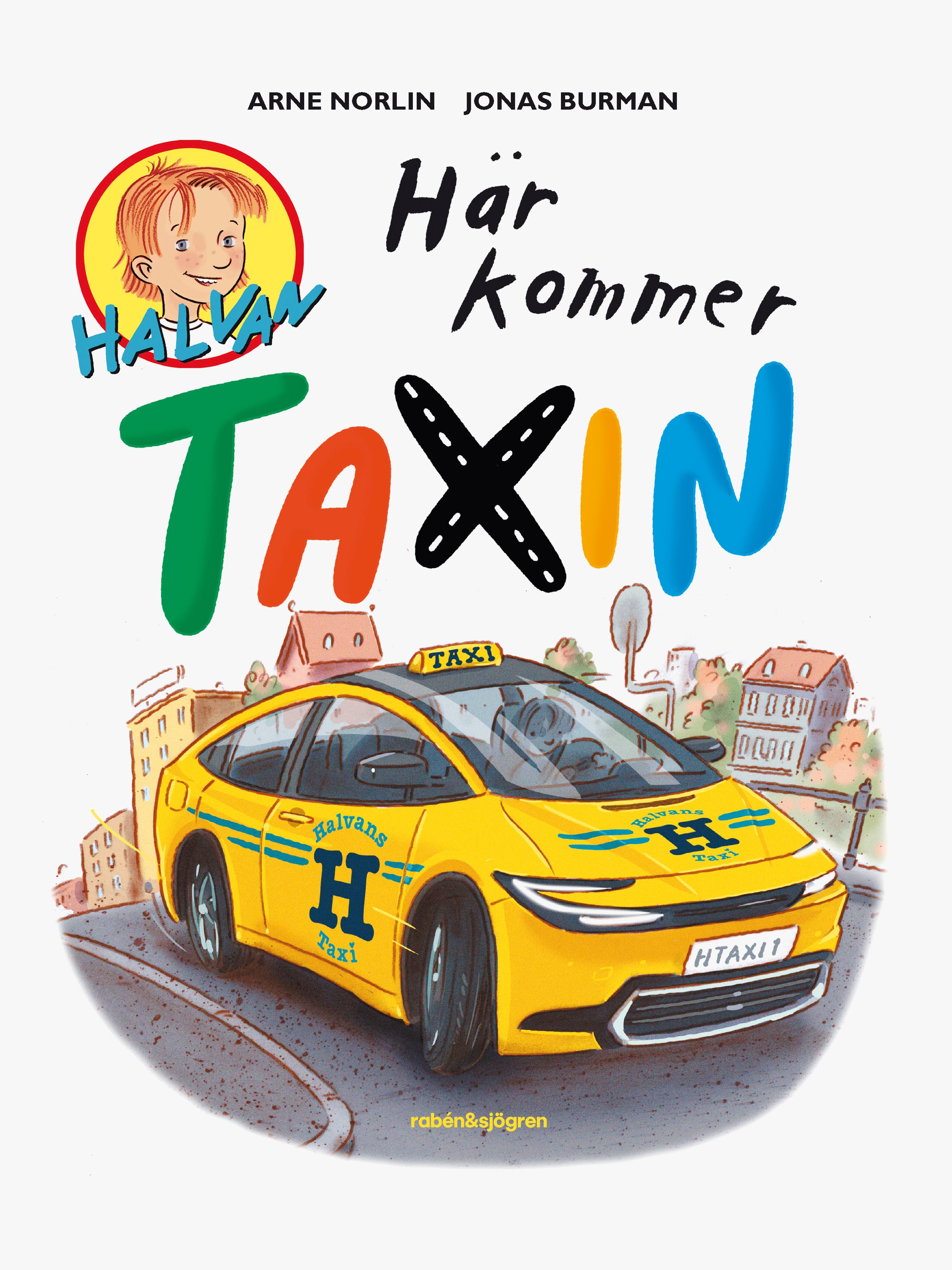 Rabén &  Sjögren Bok Halvan Här kommer taxin