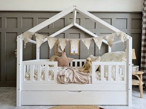 Minitude Hussäng CALEB 70x140, Vit