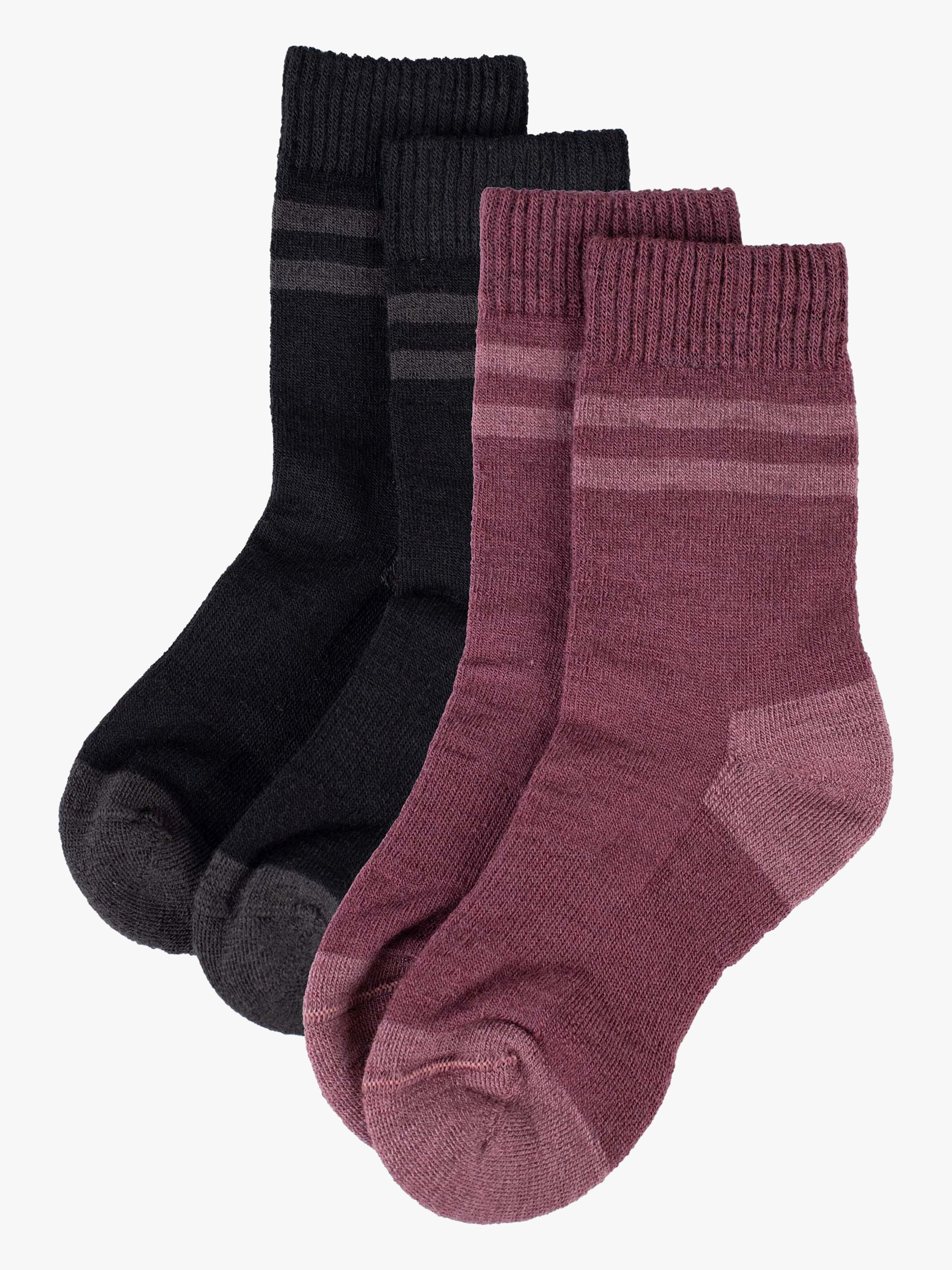 Lindberg Vandra Strumpor Merinomix 2-pack, Black/Dry Rose, 33-36