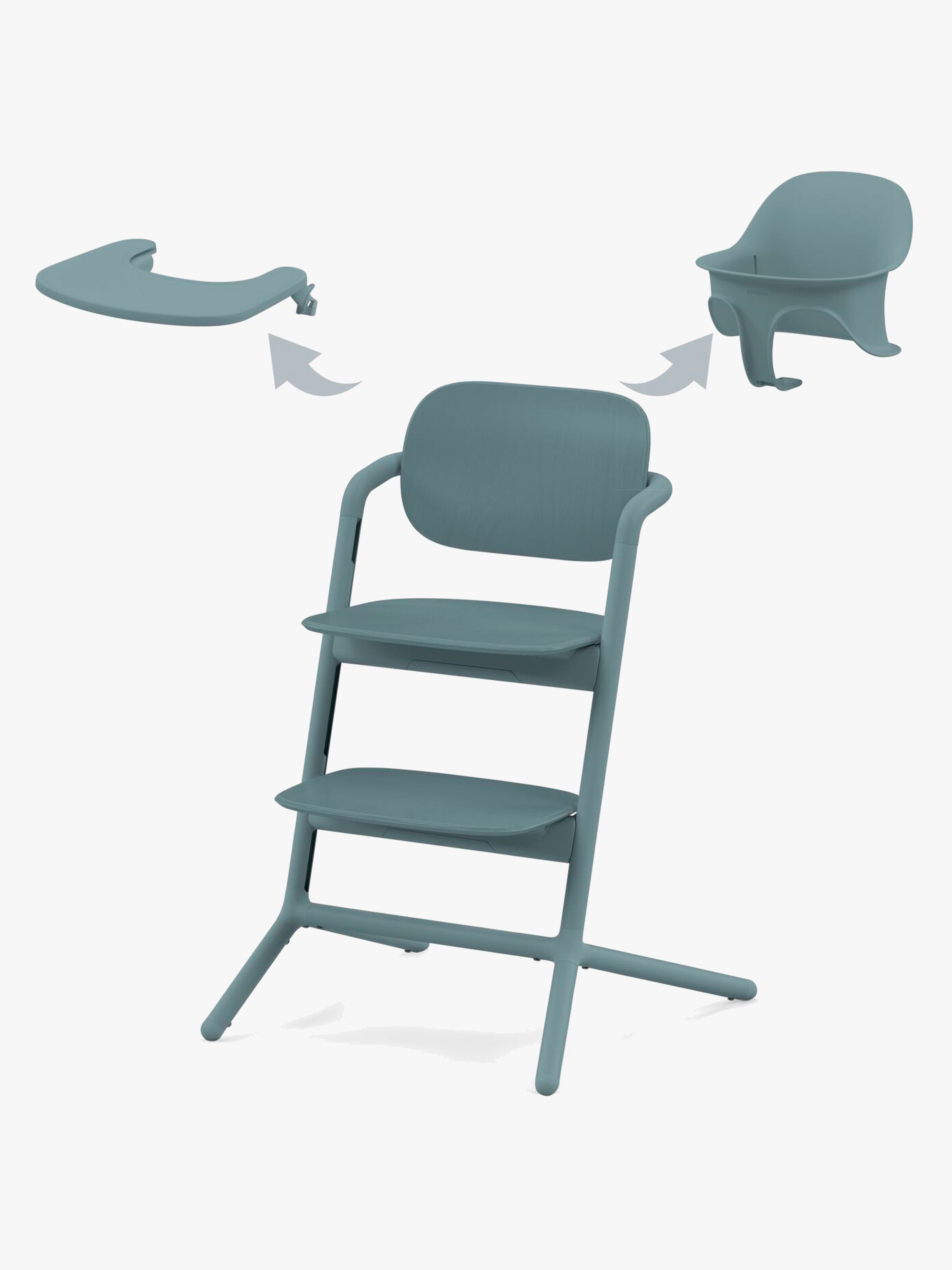 Cybex Lemo 3-in-1 Barnmatstol inkl. Babyset och Bricka, Stone Blue