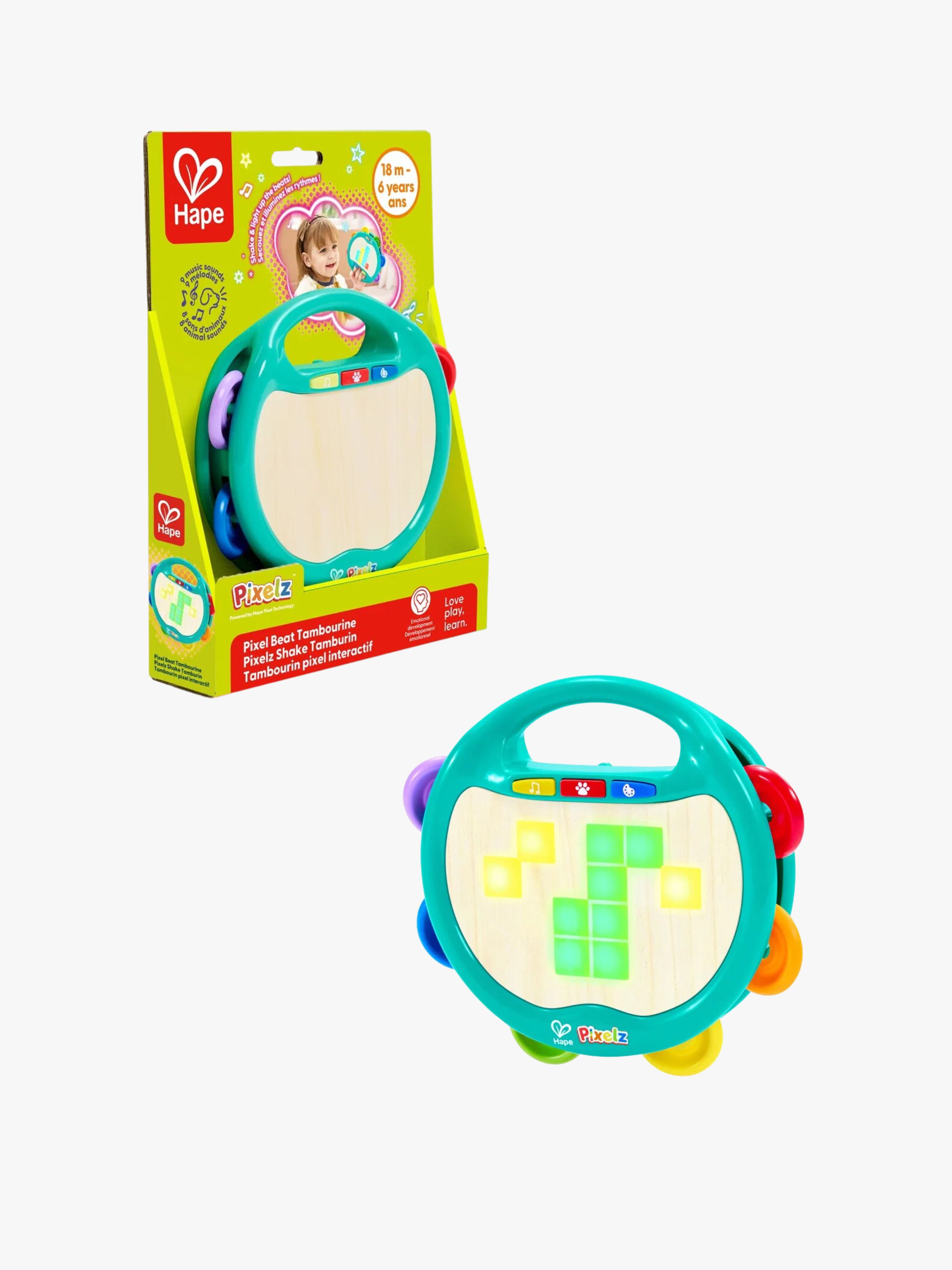 Hape Pixelz Shake &  Tap Tamburin