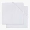 Jollein Dra-på-lakan 2-pack Bomullsjersey 60x120cm, Vit